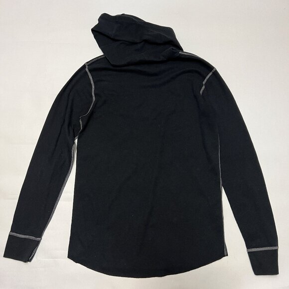 Next Level Apparel Hooded Thermal Long Sleeve Black Large - Picture 5 of 7